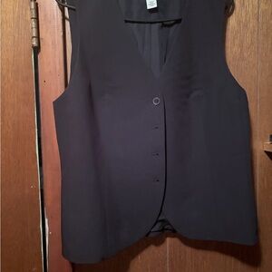 H&M Women's Black Button-Front Vest